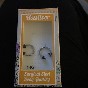 Hot silver surgical steel body jewelry